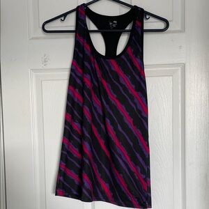 Champion Black and Purple Striped Tank Top